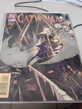 DC Comics Catwoman Comic Book Cover in Purple and Black
